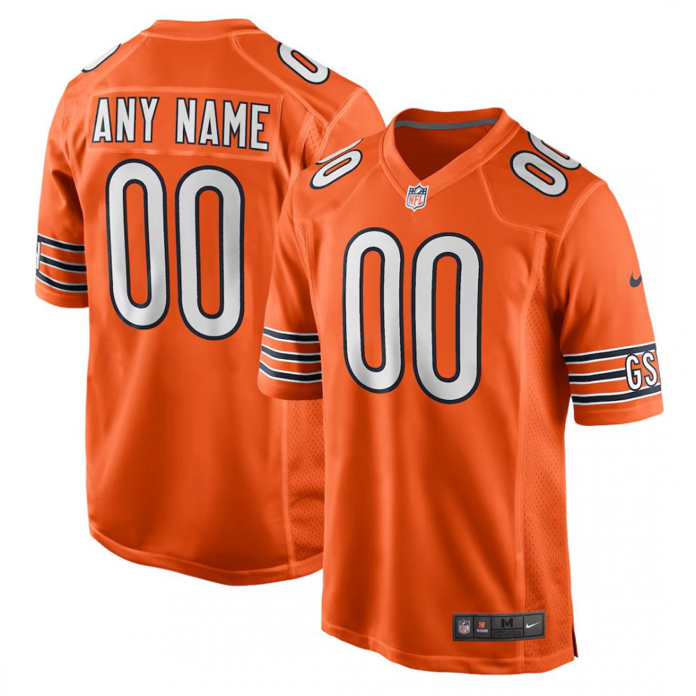 Chicago Bears Nike Custom Vapor Limited Jersey - Orange-GridironStore